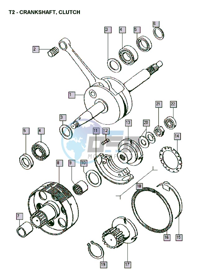 Crankshaft-clutch