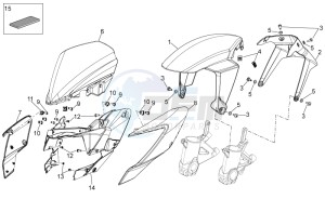 Shiver 750 USA USA drawing Front body - Front mudguard