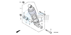 CB600FA3A Europe Direct - (ED / ABS ST 25K) drawing REAR CUSHION