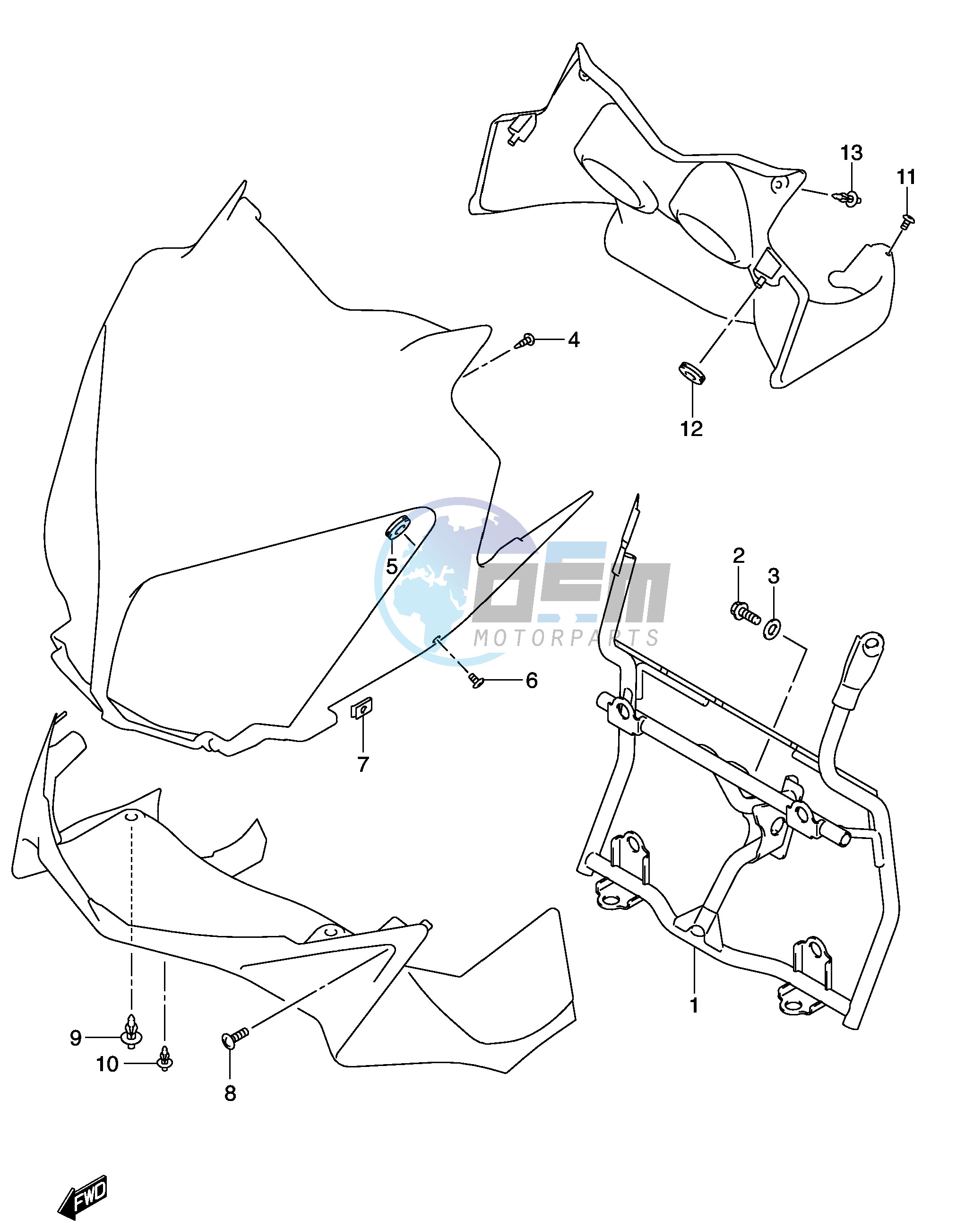 COWL BODY INSTALLATION PARTS (MODEL K2 K3)