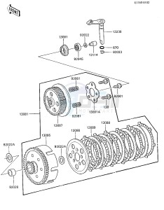 KX 80 E [KX80] (E2-E3) [KX80] drawing CLUTCH -- 85 KX80-E3- -