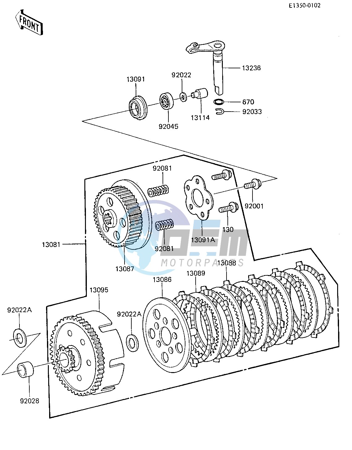 CLUTCH -- 85 KX80-E3- -