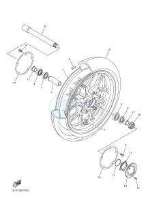 YZF-R1M 998 R4 (2KSE) drawing FRONT WHEEL