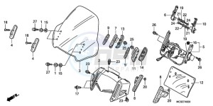 ST1300A9 Australia - (U / ABS MME) drawing WIND SCREEN