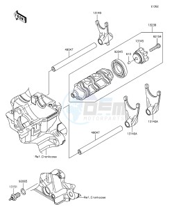 Z1000 ABS ZR1000GEF FR GB XX (EU ME A(FRICA) drawing Gear Change Drum/Shift Fork(s)