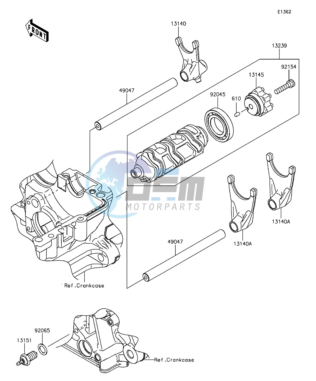 Gear Change Drum/Shift Fork(s)