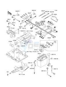 KVF 650 E [BRUTE FORCE 650 4X4 HARDWOODS GREEN HD] (E1) E1 drawing CHASSIS ELECTRICAL EQUIPMENT