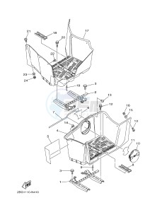 YFM700FWAD YFM700PLE GRIZZLY 700 EPS (2BGG 2BGH) drawing STAND & FOOTREST