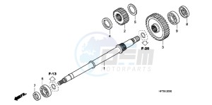 CB650FAG CB650F 6ED drawing FINAL SHAFT