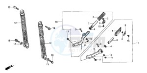 SH50 SCOOPY drawing REAR CUSHION/ PILLION STEP