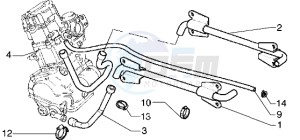 Hexagon 125 GT drawing Cooling piping