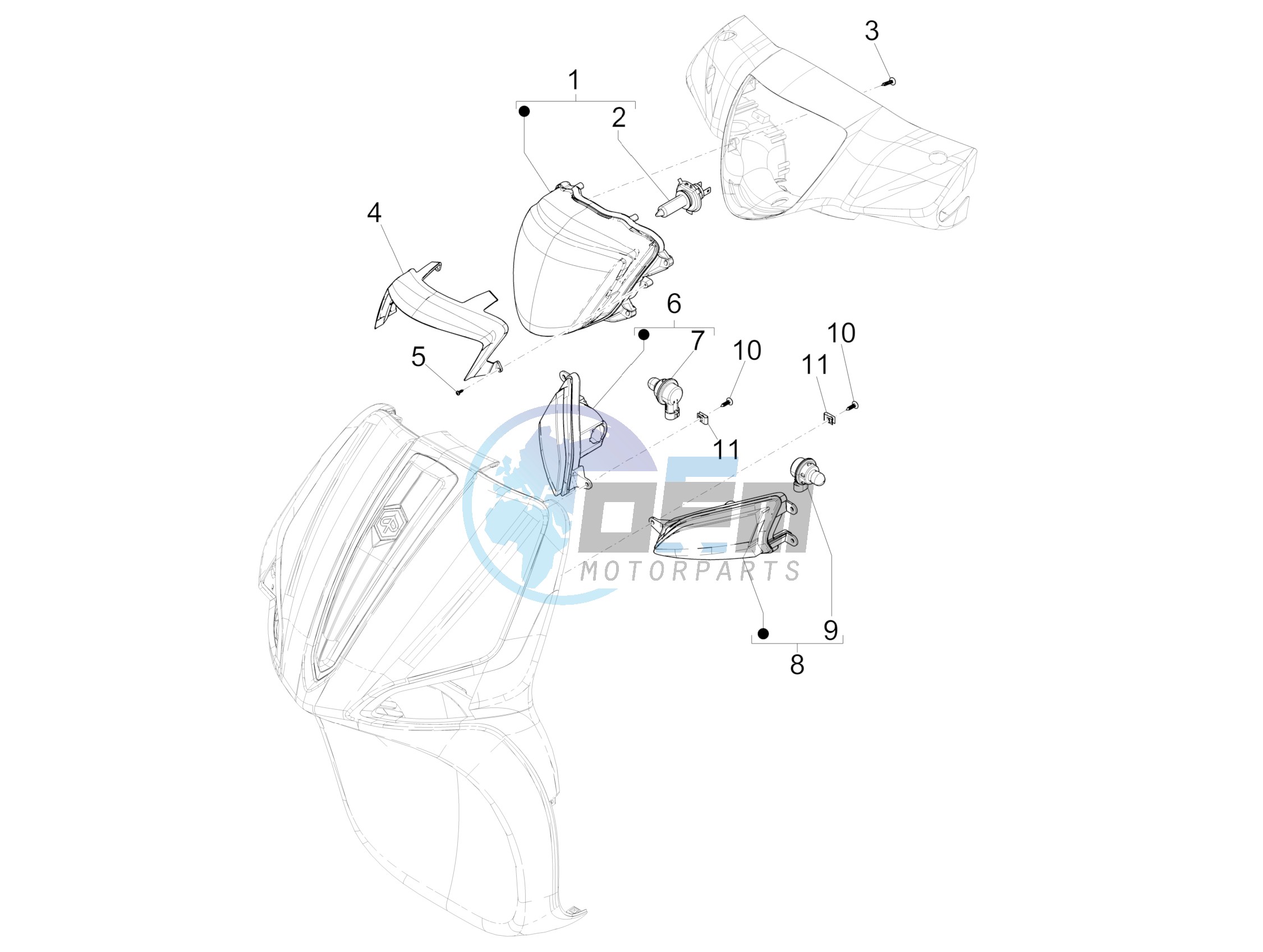 Front headlamps - Turn signal lamps