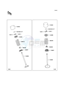 Z1000SX ABS ZX1000HCF FR GB XX (EU ME A(FRICA) drawing Valve(s)