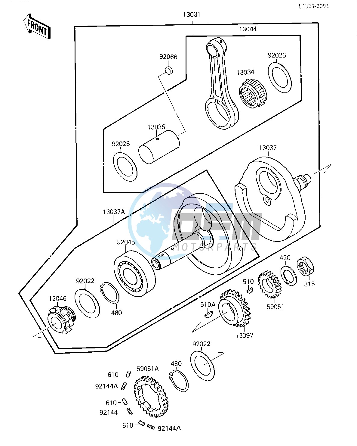 CRANKSHAFT -- From no. 010528- -