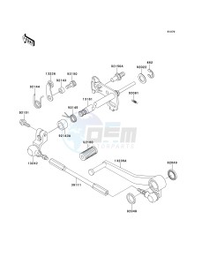 ZX 900 E [NINJA ZX-9R] (E1-E2) [NINJA ZX-9R] drawing GEAR CHANGE MECHANISM