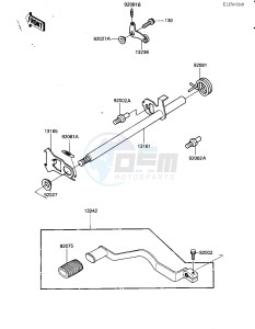 KLF 185 A [BAYOU 185] (A1-A1A) [BAYOU 185] drawing GEAR CHANGE MECHANISM