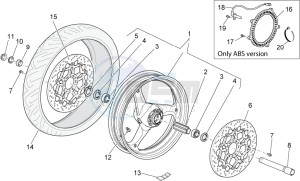 Breva 1200 drawing Front wheel