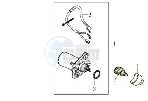 JET 50 BC ENGINE drawing STARTER / OILPUMP