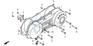 SH50D SCOOPY drawing LEFT SIDE COVER