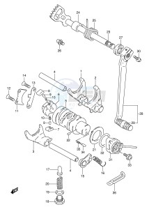 TU250X (E2) drawing GEAR SHIFTING