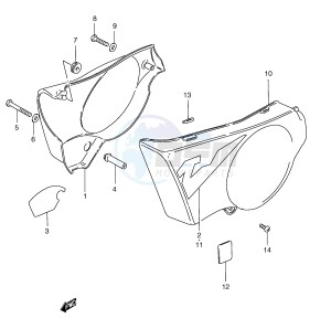 TS185ER (E1) drawing FRAME COVER (TS185ERCV P9 TS185ERW ERX)