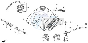 XR200R drawing FUEL TANK