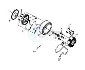 WOLF 125 SBN drawing MAGNETO / FLYWHEEL