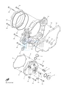 YZ450F (1SL1 1SL2 1SL3 1SL4) drawing CRANKCASE COVER 1