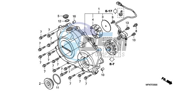 RIGHT CRANKCASE COVER