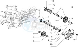 Liberty 125 drawing Wheel axle