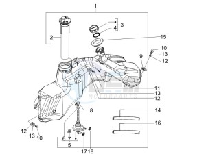 Granturismo 200 L UK drawing Fuel Tank