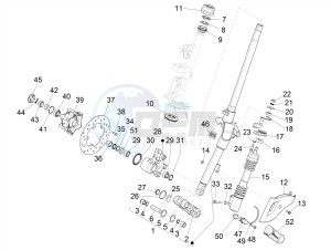 PRIMAVERA 50 4T 3V 25 KMH NOABS E4 25 kmh (EMEA) drawing Fork/steering tube - Steering bearing unit