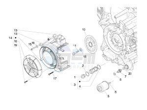 LX 125 4T ie E3 Vietnam drawing Flywheel magneto cover - Oil filter