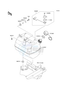 KAF 400 C [MULE 610 4X4 HARDWOODS GREEN HD] (C6F-C9F) C8F drawing FUEL TANK-- C8F_C9F- --- CA- -