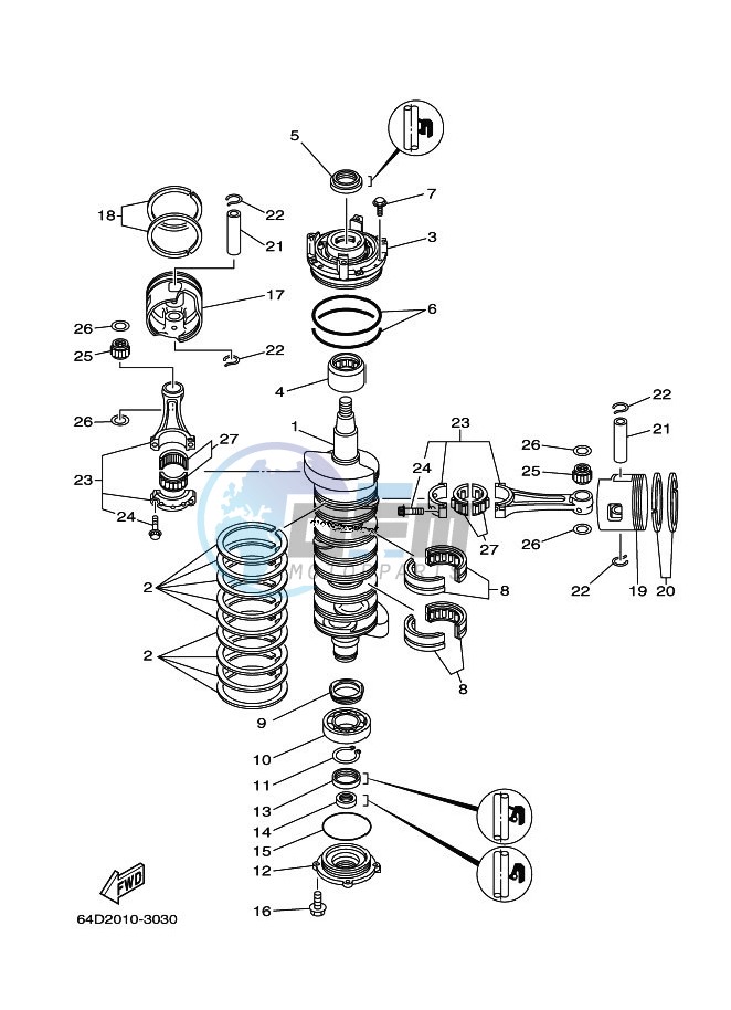 CRANKSHAFT--PISTON