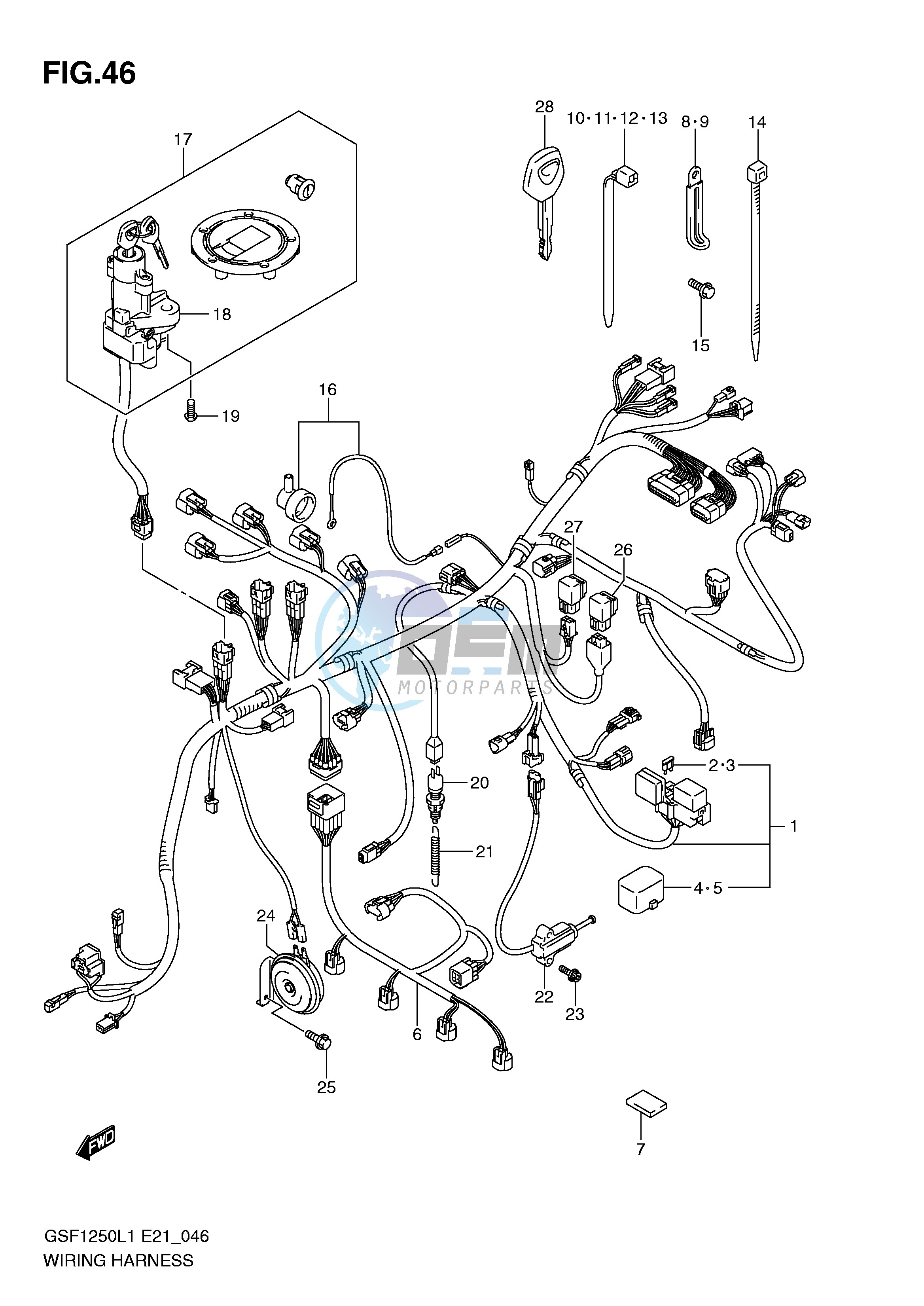 WIRING HARNESS (GSF1250L1 E21)