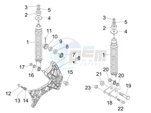 GTS 250 ie Super USA drawing Rear suspension - Shock absorber - s