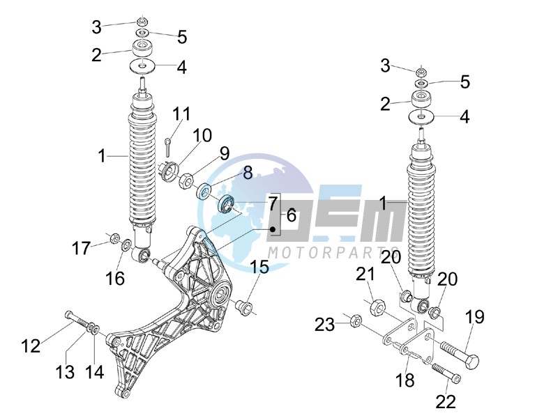 Rear suspension - Shock absorber - s