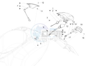 PRIMAVERA 50 4T 3V 25 KMH NOABS E4 25 kmh (EMEA) drawing Rear headlamps - Turn signal lamps