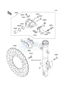 NINJA_250R EX250K8F GB XX (EU ME A(FRICA) drawing Front Brake