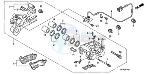 CBF1000SA France - (F / ABS CMF) drawing REAR BRAKE CALIPER (CBF1000A/T/S)