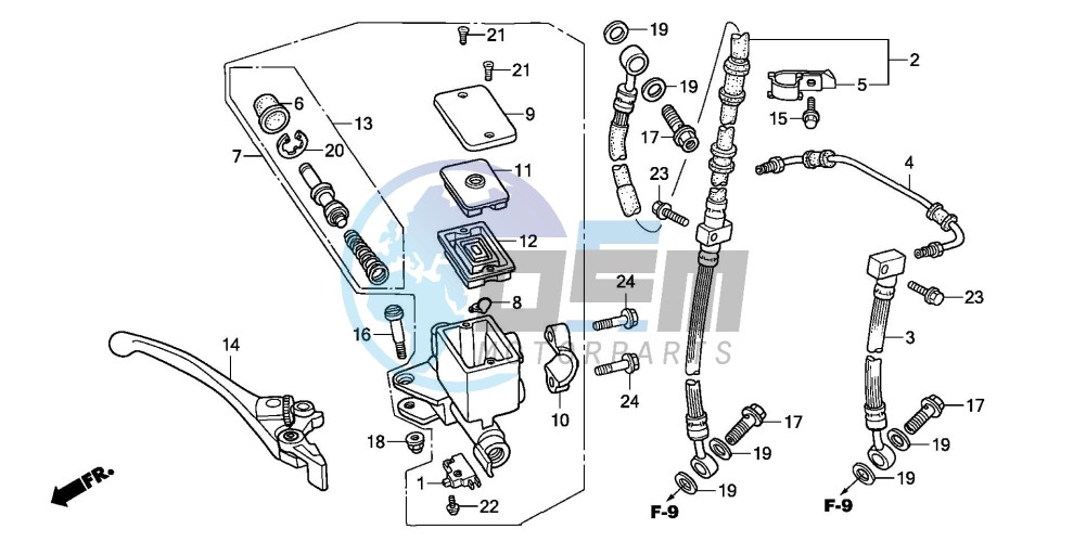 FR. BRAKE MASTER CYLINDER (CB600F2)