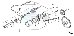 FES150A 125 S-WING drawing STARTING MOTOR (FES1253-5)(FES1503-5)