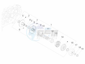 GTS 300 ie (EMEA, APAC) drawing Driven pulley