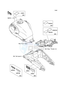 VERSYS KLE650B9F GB XX (EU ME A(FRICA) drawing Labels