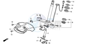 GL1500SE GOLDWING SE drawing STEERING STEM