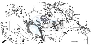 VFR1200FD VFR1200F UK - (E) drawing RADIATOR