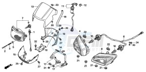 TRX500FM drawing HEADLIGHT