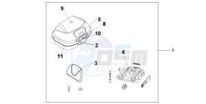 SH125S drawing TOP BOX 45L PEARL MON BLUE