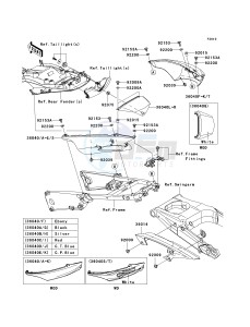 ZX 1400 A [NINJA ZX-14] (A6F-A7FA) A6F drawing SIDE COVERS_CHAIN COVER